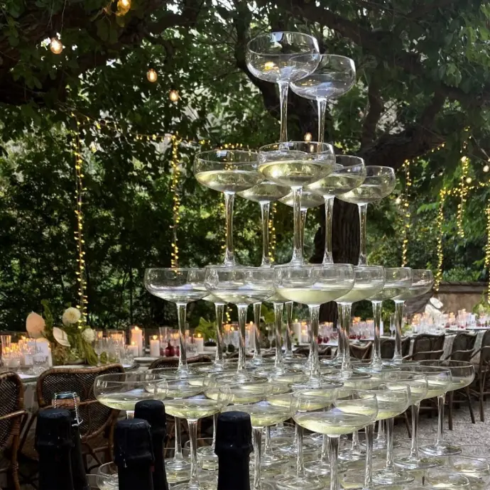 at villa almanita champagne tower